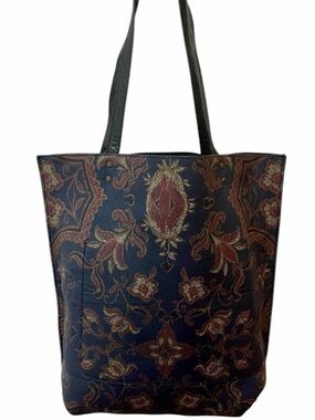 Abercrombie & Fitch Tote Reversible Black and Paisley